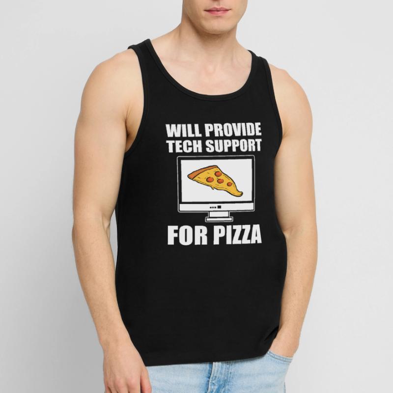 Will Provide Tech Support For Pizza Tech Support Men's Premium Organic Tank Top