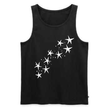 Étoiles - Débardeur bio Premium Homme - noir - Devant - Michal (187cm)