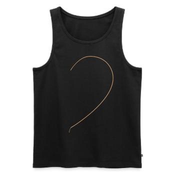 Herz Braun Halb - Männer Premium Bio Tank Top - Schwarz - Vorne - Michal (187cm)