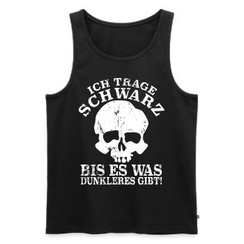 Joke - Ich trage Schwarz bis es was dunkleres gibt - Männer Premium Bio Tank Top - Schwarz - Vorne - Michal (187cm)