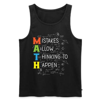 MATH Mistakes Allow Thinking To Happen - Débardeur bio Premium Homme - noir - Devant - AI Model Male 178 light (178cm)
