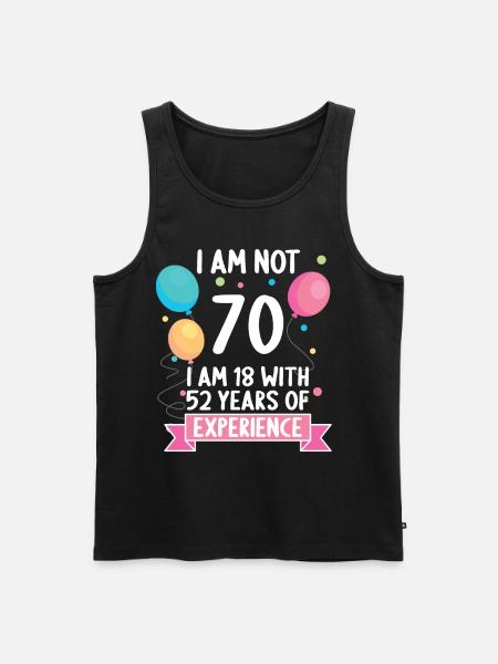 70 år 70 år 70 år 70 år - Herre Premium økologisk tanktop - sort
