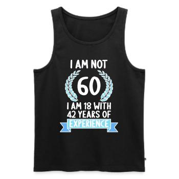 60 Jahre alt 60 Jährige 60 Jähriger 60. Geburtstag - Männer Premium Bio Tank Top - Schwarz - Vorne - AI Model Male 178 light (178cm)