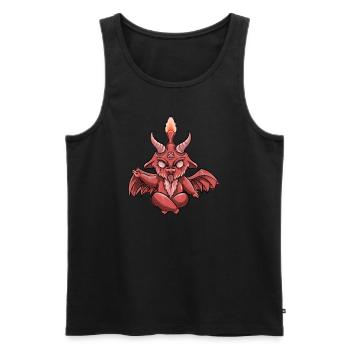 Baphomet Baby I Hail Satan Goth Goat Head Satanic - Men's Premium Organic Tank Top - black - Front - AI Model Male 178 light (178cm)