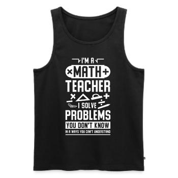 Mathematik Nerd Algebra Geometrie Formel Mathe - Männer Premium Bio Tank Top - Schwarz - Vorne - AI Model Male 178 light (178cm)