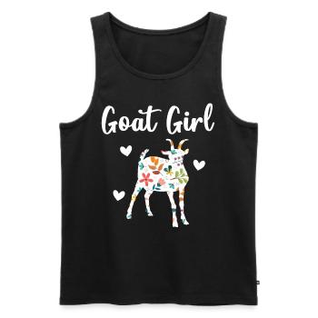 Goat Girl Goat - Men's Premium Organic Tank Top - black - Front - Michal (187cm)