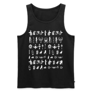 Egypt Hieroglyphics Egyptian - Men's Premium Organic Tank Top - black - Front - Michal (187cm)