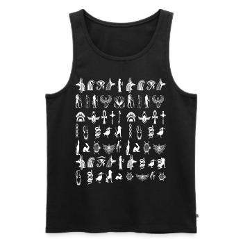Hieroglyph - Men's Premium Organic Tank Top - black - Front - Michal (187cm)