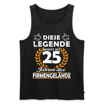 Legend enters 25 years of grounds - company anniversary - Men's Premium Organic Tank Top - black - Front - Michal (187cm)