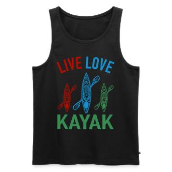 Kayak Kayak Canoë Kayak - Débardeur bio Premium Homme - noir - Devant - Michal (187cm)