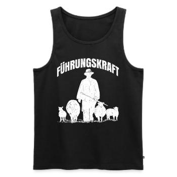 Führungskraft Schäferei Schafe Schafhirte Hirte - Männer Premium Bio Tank Top - Schwarz - Vorne - AI Model Male 178 light (178cm)