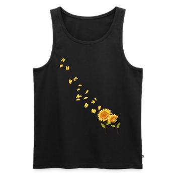Sonnenschein Blumenblüte Sonnenblume - Männer Premium Bio Tank Top - Schwarz - Vorne - AI Model Male 178 light (178cm)