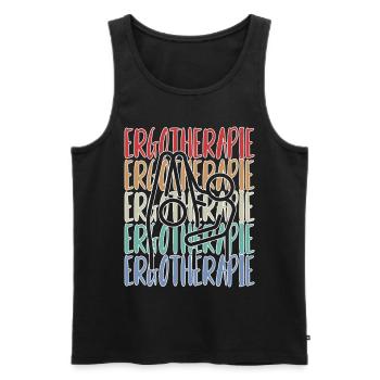 ERGOTHERAPEUTIN ERGOTHERAPIE - Männer Premium Bio Tank Top - Schwarz - Vorne - Michal (187cm)