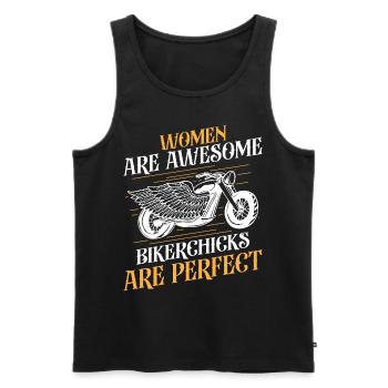 Classic Motorcycle Biker - Men's Premium Organic Tank Top - black - Front - AI Model Male 178 light (178cm)
