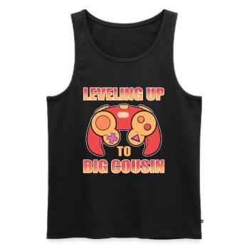 Leveling Up To Big Cousin Family Cousin - Männer Premium Bio Tank Top - Schwarz - Vorne - Michal (187cm)