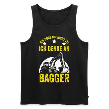 Baggern Baggerfahrer Bagger - Männer Premium Bio Tank Top - Schwarz - Vorne - AI Model Male 178 light (178cm)