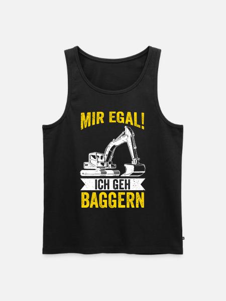 Baggern Baggerfahrer Tiefbauer Bagger - Männer Premium Bio Tank Top - Schwarz