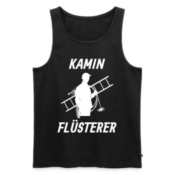 Fireplace Whisperer Chimney Sweep chimney sweep - Men's Premium Organic Tank Top - black - Front - AI Model Male 178 light (178cm)