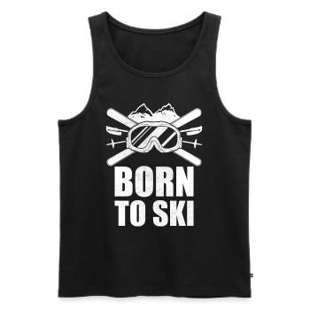 Born To Ski Skifahren Piste Apres Ski - Débardeur bio Premium Homme - noir - Devant - Michal (187cm)