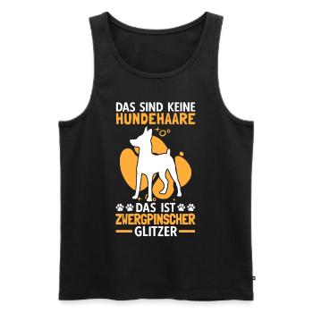 Zwergpinscher Glitzer Pinscher Rehpinscher - Männer Premium Bio Tank Top - Schwarz - Vorne - AI Model Male 178 light (178cm)