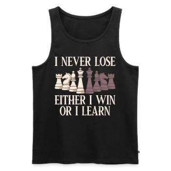 Schachspieler / Lustiges Schach Geschenk - Männer Premium Bio Tank Top - Schwarz - Vorne - AI Model Male 178 light (178cm)
