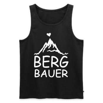 Mountain Farmer Mountains Mountains Farmer Farm - Men's Premium Organic Tank Top - black - Front - Michal (187cm)