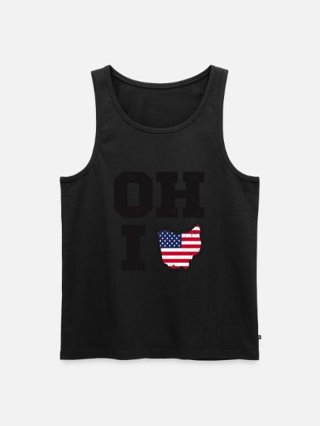 Ohio USA State Flag - Men's Premium Organic Tank Top - black