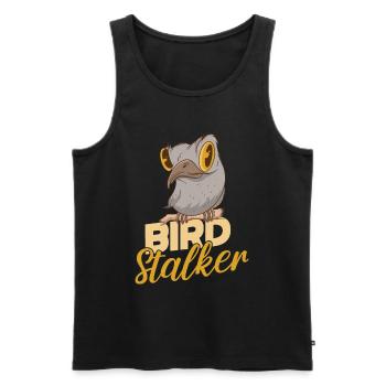 Vogelbeobachtung Vogelbeobachtung Vogel Stalker - Männer Premium Bio Tank Top - Schwarz - Vorne - Michal (187cm)
