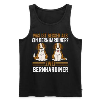 Zwei Bernhardiner Hund Bernhardiner - Männer Premium Bio Tank Top - Schwarz - Vorne - Michal (187cm)
