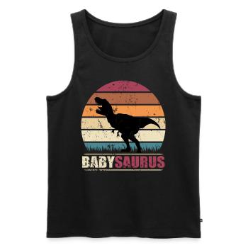 BabySaurus Dinosaure Bébé Dino Cadeau de naissance - Débardeur bio Premium Homme - noir - Devant - Michal (187cm)