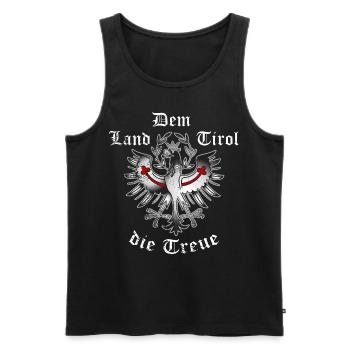 Dem Land Tirol die Treue für Tiroler Patrioten - Männer Premium Bio Tank Top - Schwarz - Vorne - Michal (187cm)