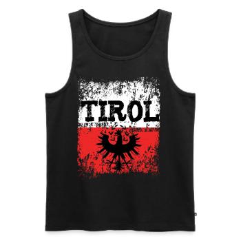 Tirol Adler Vintage Retro Look - Männer Premium Bio Tank Top - Schwarz - Vorne - Michal (187cm)
