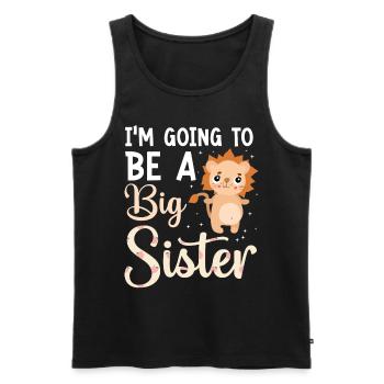 Become big sister Big Sis - Men's Premium Organic Tank Top - black - Front - AI Model Male 178 light (178cm)
