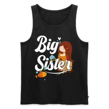 Big sister Big Sis - Men's Premium Organic Tank Top - black - Front - AI Model Male 178 light (178cm)