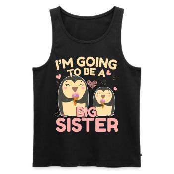 I'm going to be big sister Big Sist - Men's Premium Organic Tank Top - black - Front - AI Model Male 178 light (178cm)