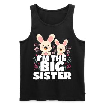 I am big sister Big Sis - Men's Premium Organic Tank Top - black - Front - AI Model Male 178 light (178cm)