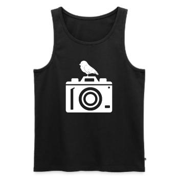 Vogelbeobachtung Vogelbeobachtung Vogelkamera - Männer Premium Bio Tank Top - Schwarz - Vorne - Michal (187cm)
