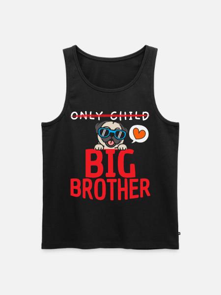 Pas d’enfant unique Grand Frère - Débardeur bio Premium Homme - noir