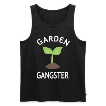 Gardener Gift - Garden Gangster - Nursery - Men's Premium Organic Tank Top - black - Front - AI Model Male 178 light (178cm)