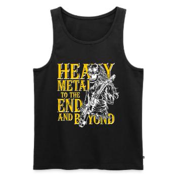 Heavy Metal to the end - Männer Premium Bio Tank Top - Schwarz - Vorne - Michal (187cm)