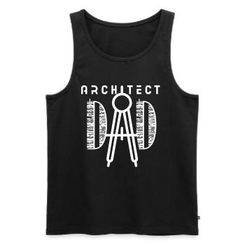 Architekt Papa Architektur Student Architektin - Männer Premium Bio Tank Top - Schwarz - Vorne - AI Model Male 178 light (178cm)
