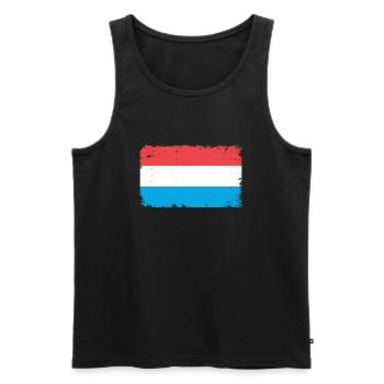 Luxembourg Herzschlag Flagge Vintage Luxembourg - Débardeur bio Premium Homme - noir - Devant - Michal (187cm)