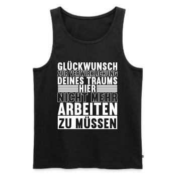 Abschiedsgeschenk Kollegen Jobwechsel - Männer Premium Bio Tank Top - Schwarz - Vorne - Michal (187cm)