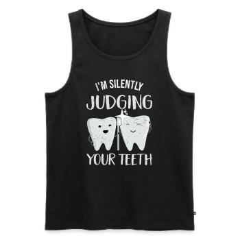 Dentist Dental Profession Dental Technician Dental Assistant - Men's Premium Organic Tank Top - black - Front - AI Model Male 178 light (178cm)