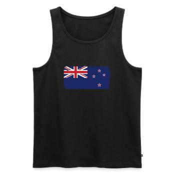 New Zealand Heartbeat Flag Vintage New Zealand - Débardeur bio Premium Homme - noir - Devant - AI Model Male 178 light (178cm)