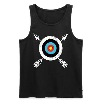 Bow & Arrow Archery Archery Target - Men's Premium Organic Tank Top - black - Front - AI Model Male 178 light (178cm)