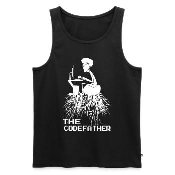 Codefather Informatiker - Computer Programmierer - Männer Premium Bio Tank Top - Schwarz - Vorne - AI Model Male 178 light (178cm)