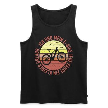 E-Bike Fahrrad Spruch eBike Elektrofahrrad - Männer Premium Bio Tank Top - Schwarz - Vorne - Michal (187cm)