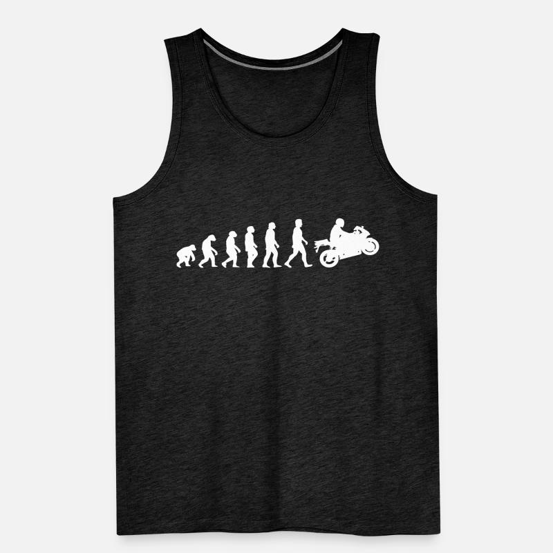 Motorradfahrer Evolution Motorrad Biker Geschenk Männer Premium Bio Tank Top