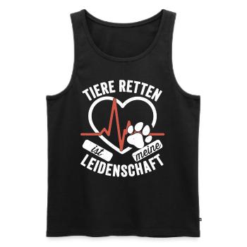 Tierarzt Tiermedizinische Fachangestellte Geschenk - Männer Premium Bio Tank Top - Schwarz - Vorne - AI Model Male 178 light (178cm)